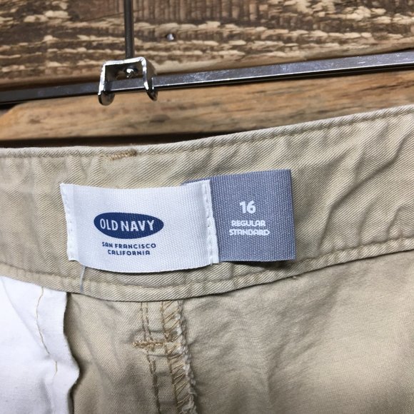 Old Navy Cream Shorts Boy's Size 16 Regular - Picture 4 of 5